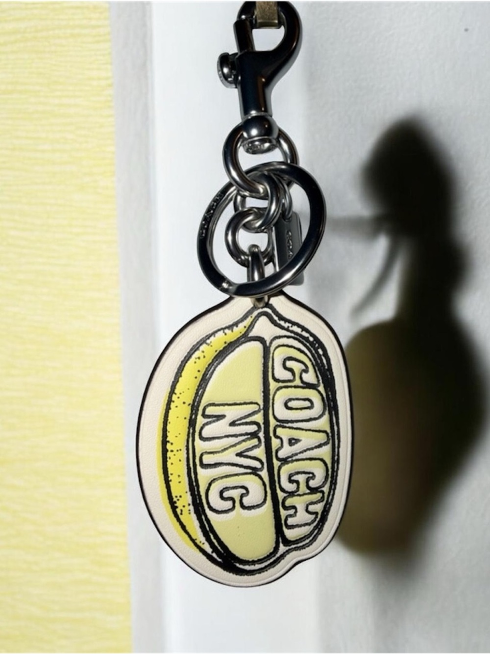 Coach NYC Lemon Keychain - NWT